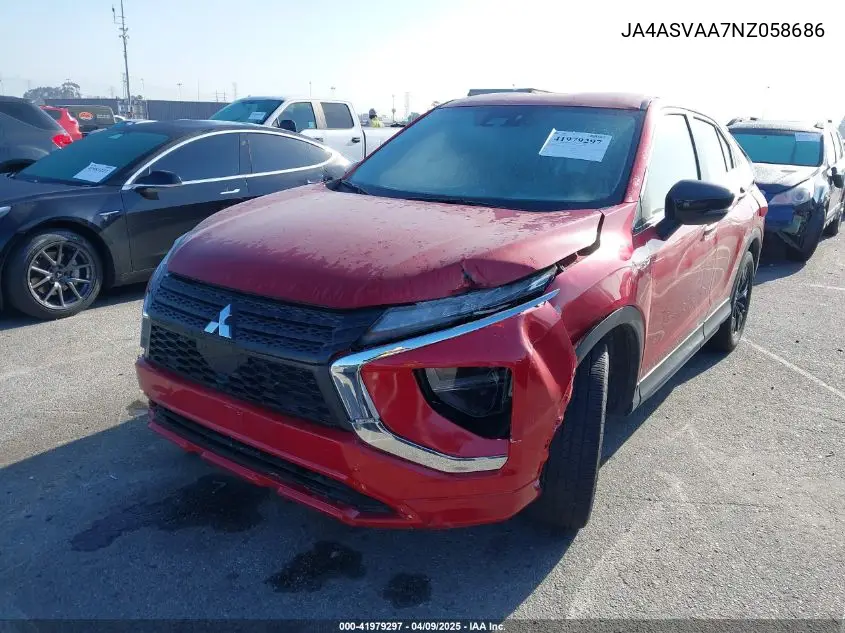 2022 Mitsubishi Eclipse Cross Le VIN: JA4ASVAA7NZ058686 Lot: 41979297