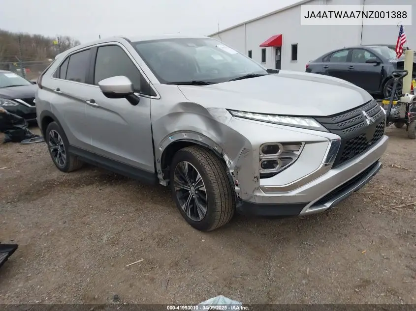 2022 Mitsubishi Eclipse Cross Se S-Awc/Se Special Edition S-Awc/Sel S-Awc/Sel Special Edition S-Awc VIN: JA4ATWAA7NZ001388 Lot: 41993010