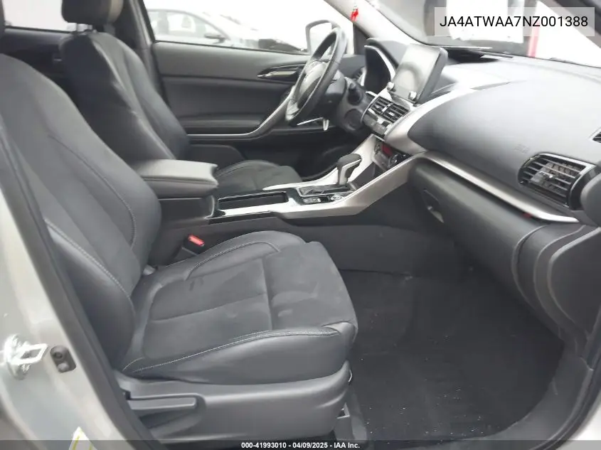 2022 Mitsubishi Eclipse Cross Se S-Awc/Se Special Edition S-Awc/Sel S-Awc/Sel Special Edition S-Awc VIN: JA4ATWAA7NZ001388 Lot: 41993010