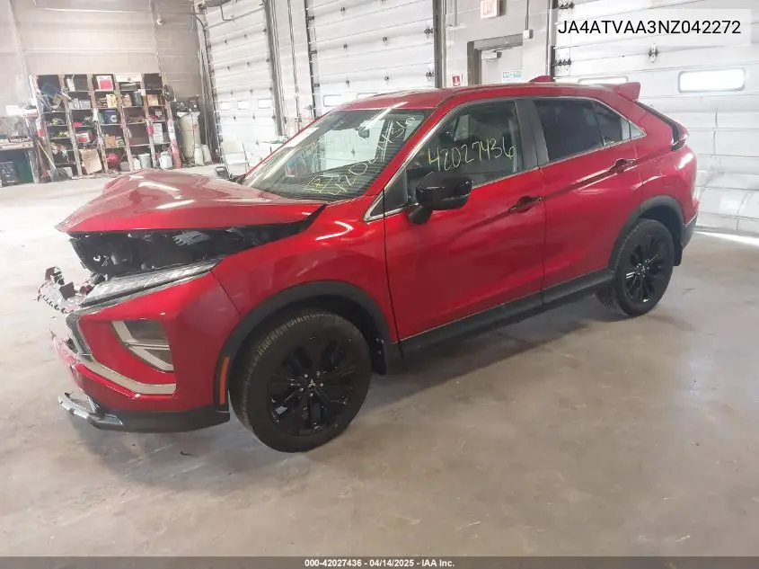 2022 Mitsubishi Eclipse Cross Le S-Awc VIN: JA4ATVAA3NZ042272 Lot: 42027436