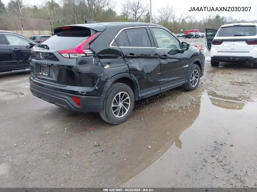 2022 Mitsubishi Eclipse Cross Es S-Awc VIN: JA4ATUAAXNZ030307 Lot: 42075003