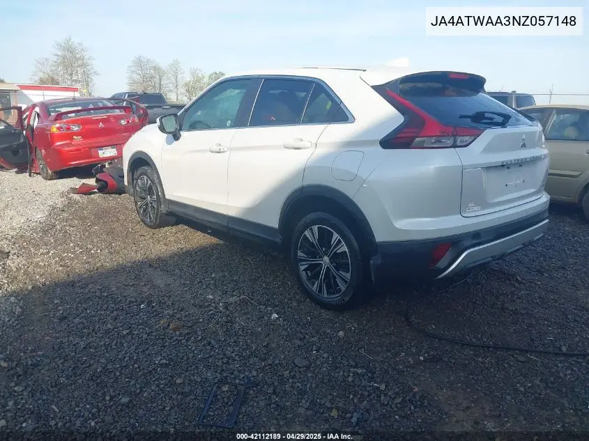 2022 Mitsubishi Eclipse Cross Se S-Awc/Se Special Edition S-Awc/Sel S-Awc/Sel Special Edition S-Awc VIN: JA4ATWAA3NZ057148 Lot: 42112189