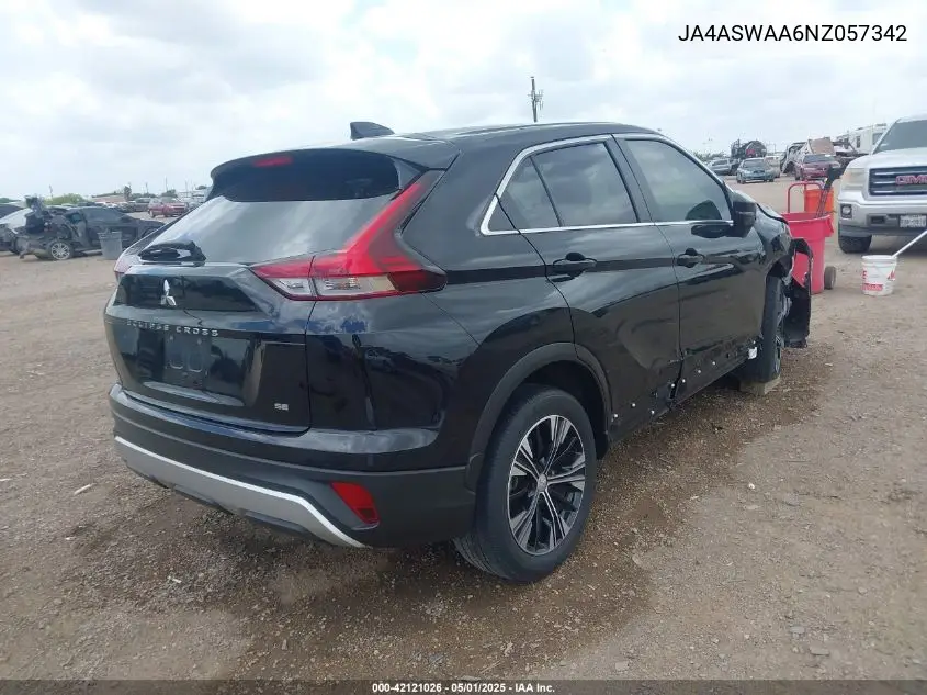 2022 Mitsubishi Eclipse Cross Se/Se Special Edition/Sel/Sel Special Edition VIN: JA4ASWAA6NZ057342 Lot: 42121026