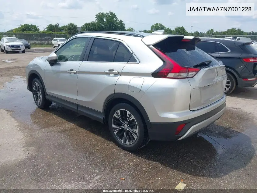 2022 Mitsubishi Eclipse Cross Se /Se Special Edition /Sel /Sel Special Edition VIN: JA4ATWAA7NZ001228 Lot: 42208396