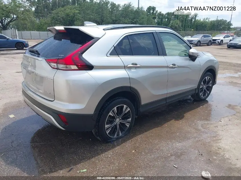 2022 Mitsubishi Eclipse Cross Se /Se Special Edition /Sel /Sel Special Edition VIN: JA4ATWAA7NZ001228 Lot: 42208396