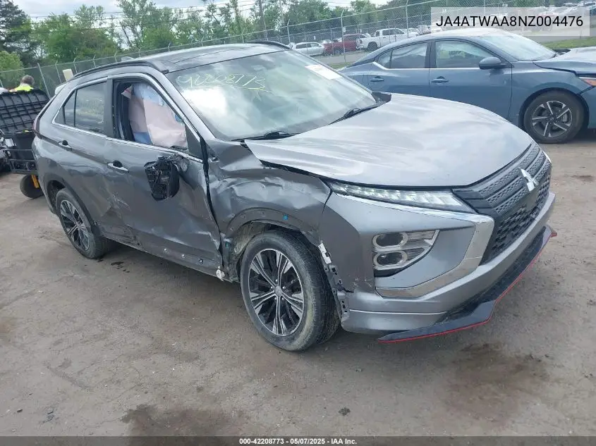 2022 Mitsubishi Eclipse Cross Se S-Awc/Se Special Edition S-Awc/Sel S-Awc/Sel Special Edition S-Awc VIN: JA4ATWAA8NZ004476 Lot: 42208773