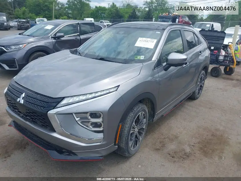 2022 Mitsubishi Eclipse Cross Se S-Awc/Se Special Edition S-Awc/Sel S-Awc/Sel Special Edition S-Awc VIN: JA4ATWAA8NZ004476 Lot: 42208773