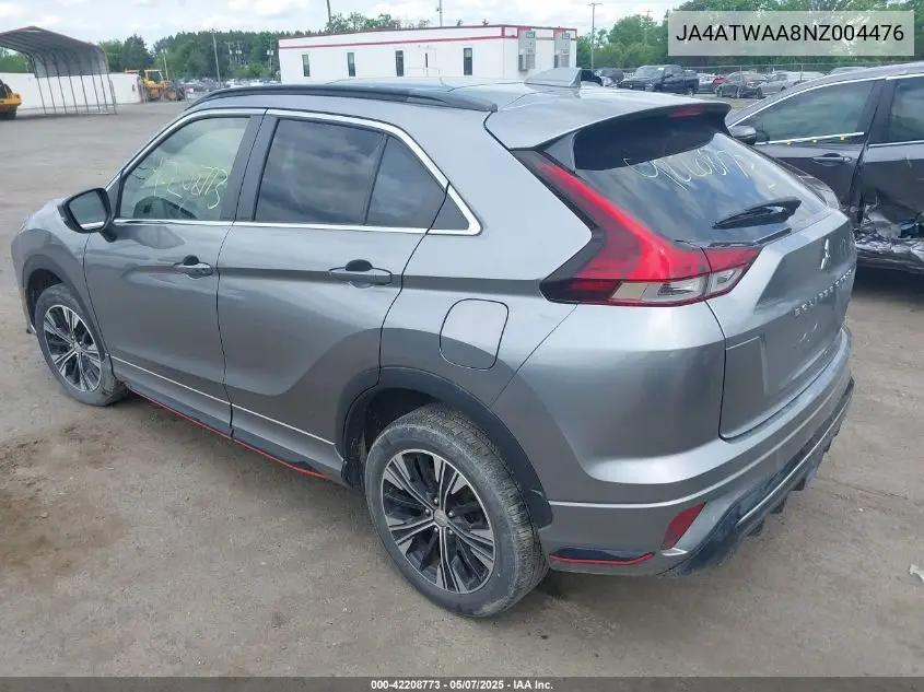 2022 Mitsubishi Eclipse Cross Se S-Awc/Se Special Edition S-Awc/Sel S-Awc/Sel Special Edition S-Awc VIN: JA4ATWAA8NZ004476 Lot: 42208773