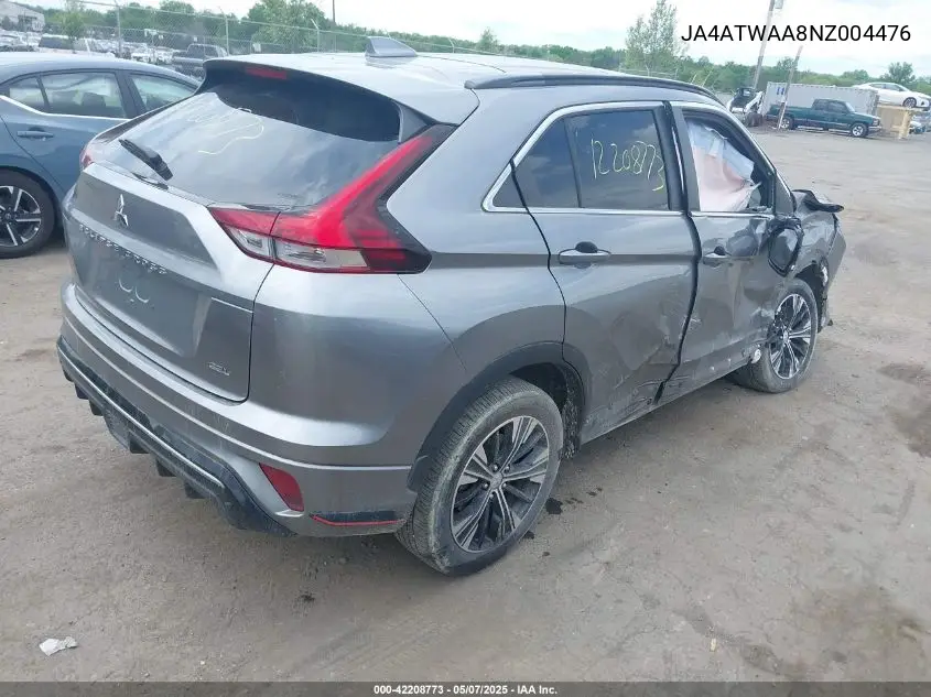 2022 Mitsubishi Eclipse Cross Se S-Awc/Se Special Edition S-Awc/Sel S-Awc/Sel Special Edition S-Awc VIN: JA4ATWAA8NZ004476 Lot: 42208773
