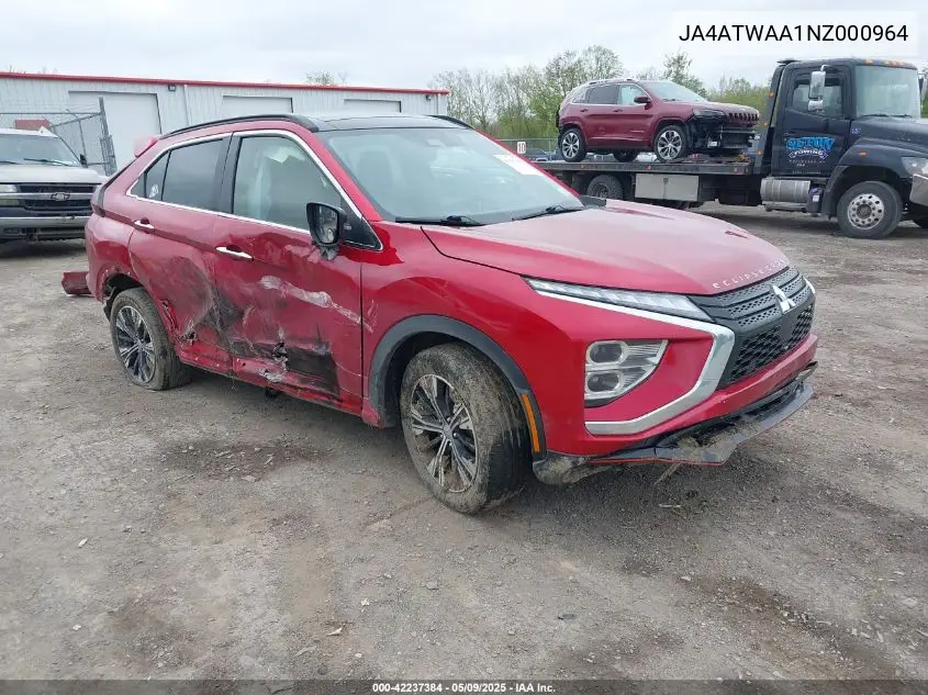 2022 Mitsubishi Eclipse Cross Se S-Awc/Se Special Edition S-Awc/Sel S-Awc/Sel Special Edition S-Awc VIN: JA4ATWAA1NZ000964 Lot: 42237384