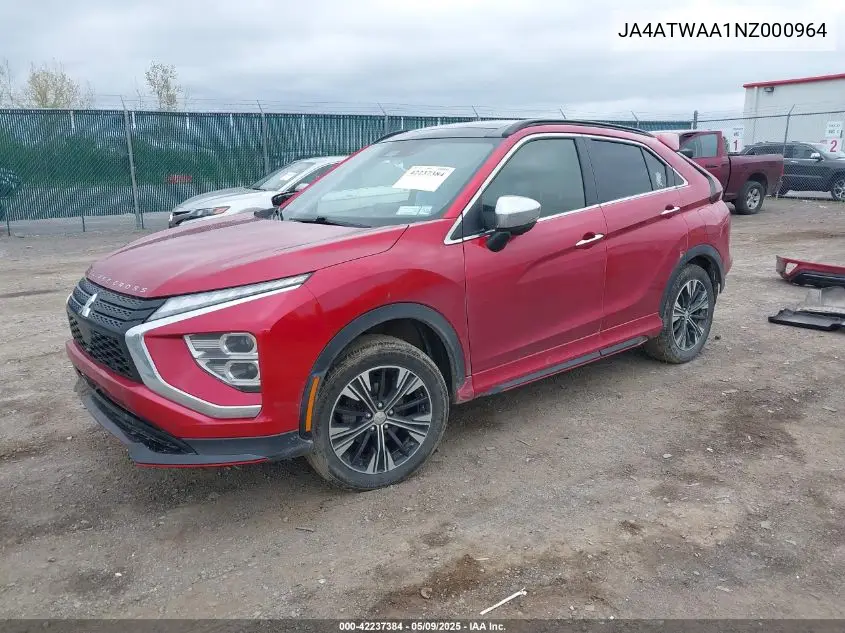 2022 Mitsubishi Eclipse Cross Se S-Awc/Se Special Edition S-Awc/Sel S-Awc/Sel Special Edition S-Awc VIN: JA4ATWAA1NZ000964 Lot: 42237384