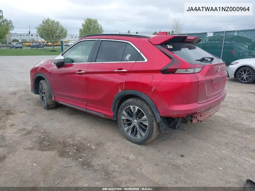 2022 Mitsubishi Eclipse Cross Se S-Awc/Se Special Edition S-Awc/Sel S-Awc/Sel Special Edition S-Awc VIN: JA4ATWAA1NZ000964 Lot: 42237384