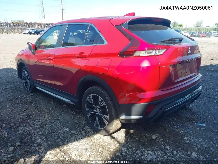 2022 Mitsubishi Eclipse Cross Se S-Awc/Se Special Edition S-Awc/Sel S-Awc/Sel Special Edition S-Awc VIN: JA4ATWAA0NZ050061 Lot: 42296186
