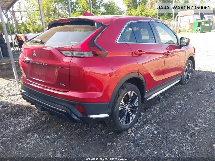 2022 Mitsubishi Eclipse Cross Se S-Awc/Se Special Edition S-Awc/Sel S-Awc/Sel Special Edition S-Awc VIN: JA4ATWAA0NZ050061 Lot: 42296186