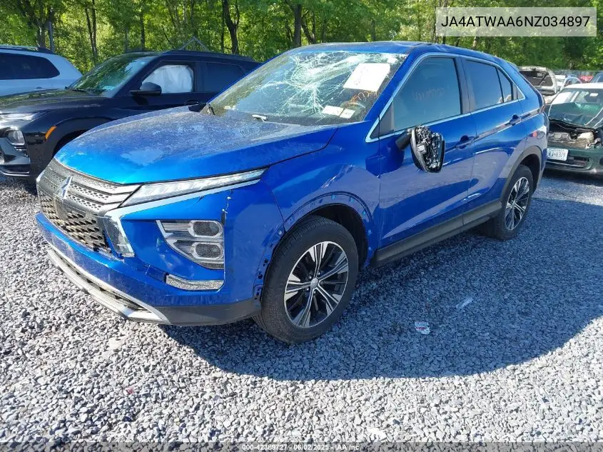 2022 Mitsubishi Eclipse Cross Se S-Awc/Se Special Edition S-Awc/Sel S-Awc/Sel Special Edition S-Awc VIN: JA4ATWAA6NZ034897 Lot: 42389727