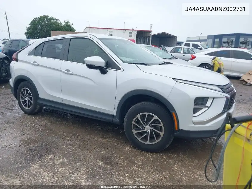 2022 Mitsubishi Eclipse Cross Es VIN: JA4ASUAA0NZ002731 Lot: 42404959