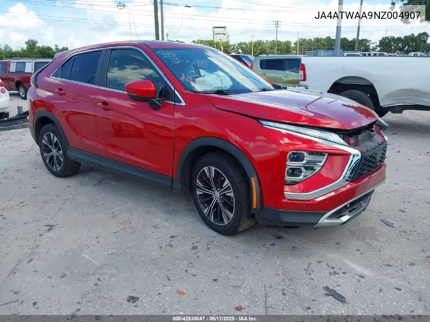 2022 Mitsubishi Eclipse Cross Se S-Awc/Se Special Edition S-Awc/Sel S-Awc/Sel Special Edition S-Awc VIN: JA4ATWAA9NZ004907 Lot: 42535047