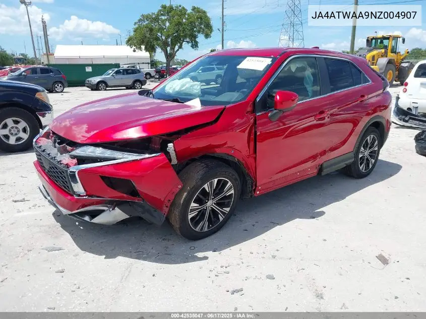 2022 Mitsubishi Eclipse Cross Se S-Awc/Se Special Edition S-Awc/Sel S-Awc/Sel Special Edition S-Awc VIN: JA4ATWAA9NZ004907 Lot: 42535047