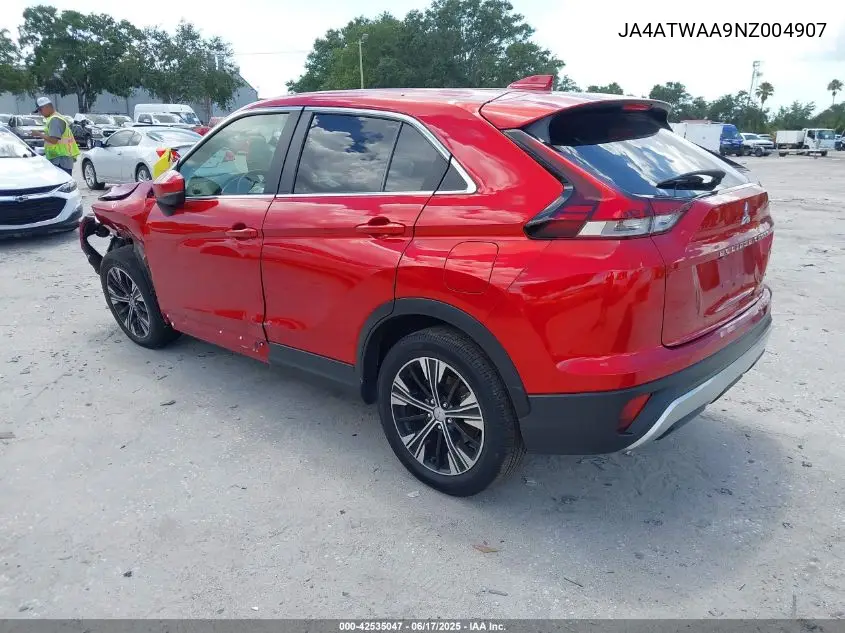 2022 Mitsubishi Eclipse Cross Se S-Awc/Se Special Edition S-Awc/Sel S-Awc/Sel Special Edition S-Awc VIN: JA4ATWAA9NZ004907 Lot: 42535047