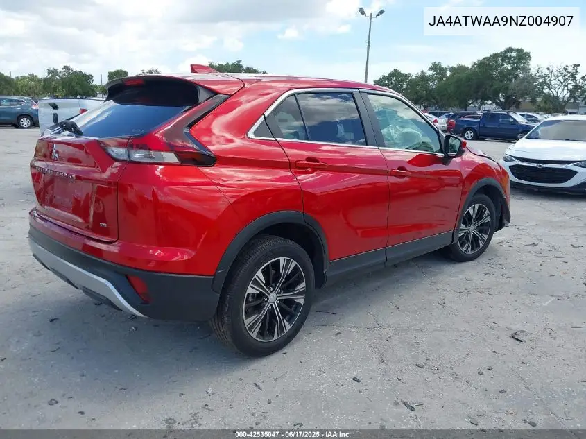2022 Mitsubishi Eclipse Cross Se S-Awc/Se Special Edition S-Awc/Sel S-Awc/Sel Special Edition S-Awc VIN: JA4ATWAA9NZ004907 Lot: 42535047