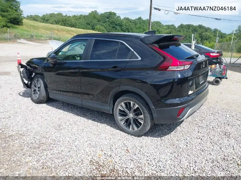2022 Mitsubishi Eclipse Cross VIN: JA4ATWAA7NZ046184 Lot: 42546594