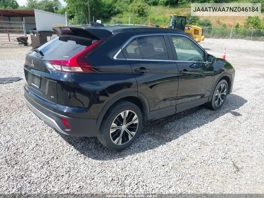 2022 Mitsubishi Eclipse Cross VIN: JA4ATWAA7NZ046184 Lot: 42546594