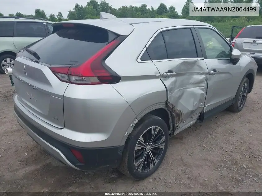 2022 Mitsubishi Eclipse Cross Se S-Awc/Se Special Edition S-Awc/Sel S-Awc/Sel Special Edition S-Awc VIN: JA4ATWAA9NZ004499 Lot: 42595361