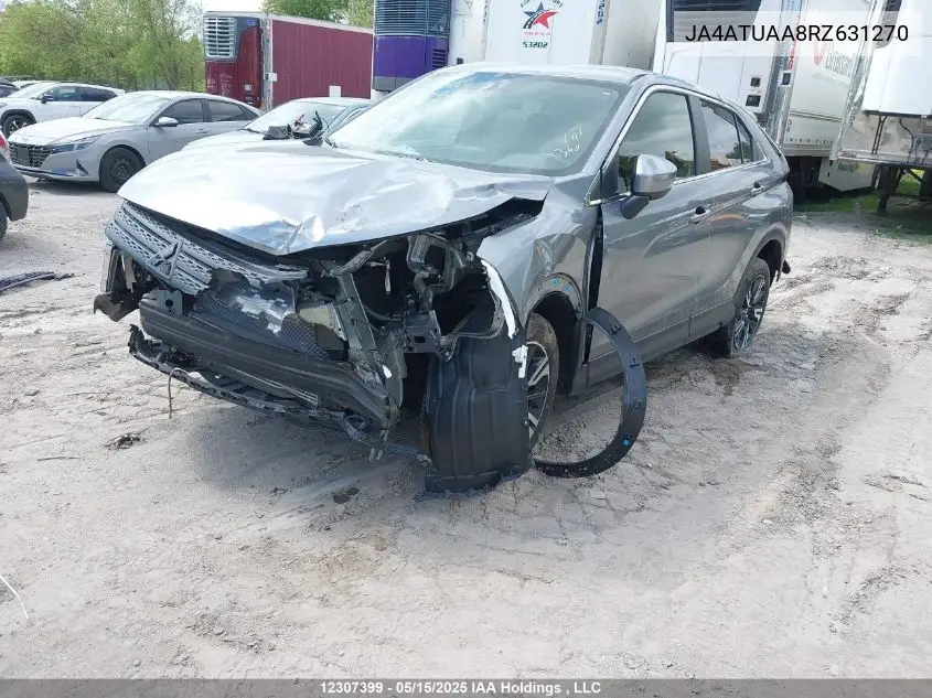 2024 Mitsubishi Eclipse Cross Es VIN: JA4ATUAA8RZ631270 Lot: 12307399