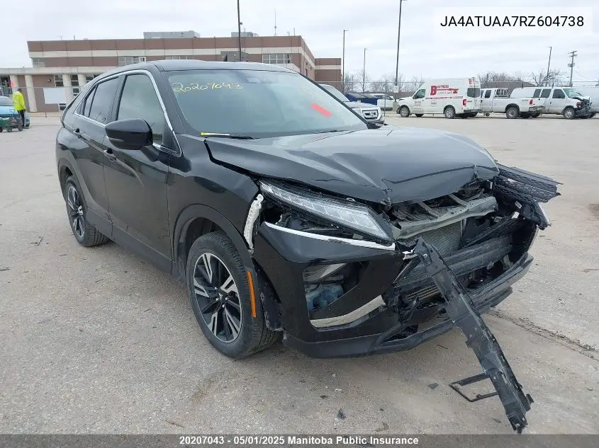 2024 Mitsubishi Eclipse Cross Es VIN: JA4ATUAA7RZ604738 Lot: 20207043