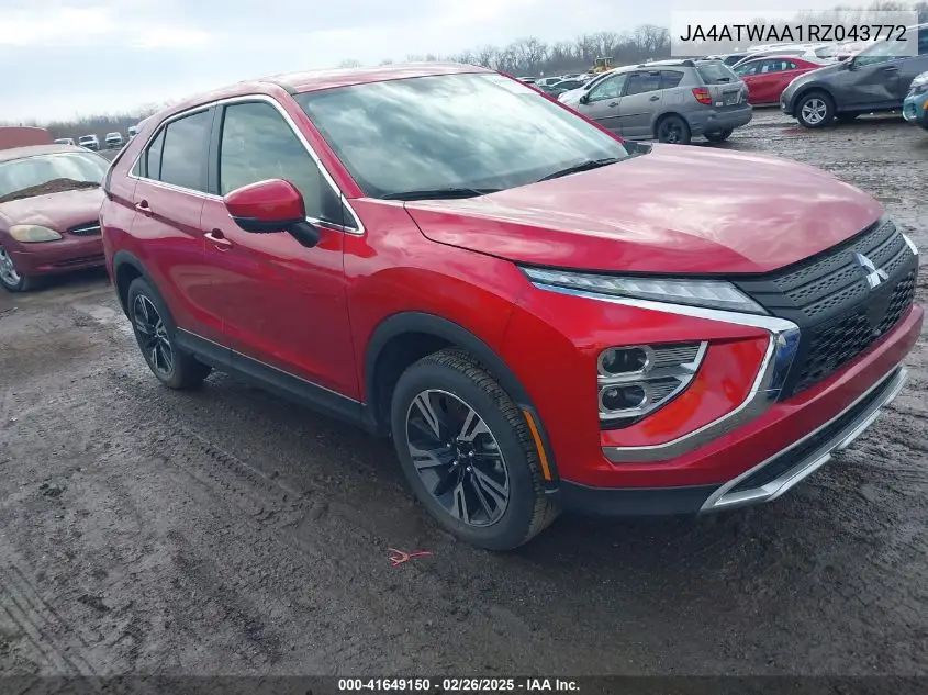 2024 Mitsubishi Eclipse Cross Se/Sel VIN: JA4ATWAA1RZ043772 Lot: 41649150
