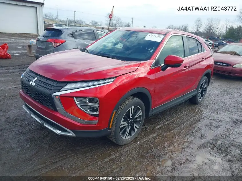 2024 Mitsubishi Eclipse Cross Se/Sel VIN: JA4ATWAA1RZ043772 Lot: 41649150