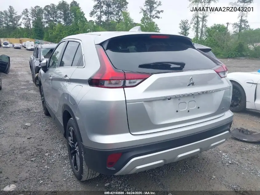 2024 Mitsubishi Eclipse Cross Se S-Awc/Sel S-Awc VIN: JA4ATWAA2RZ043201 Lot: 42103586