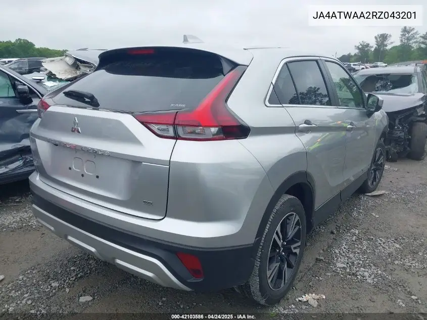 2024 Mitsubishi Eclipse Cross Se S-Awc/Sel S-Awc VIN: JA4ATWAA2RZ043201 Lot: 42103586
