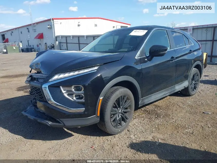 2024 Mitsubishi Eclipse Cross Le S-Awc VIN: JA4ATVAA3RZ003106 Lot: 42163370