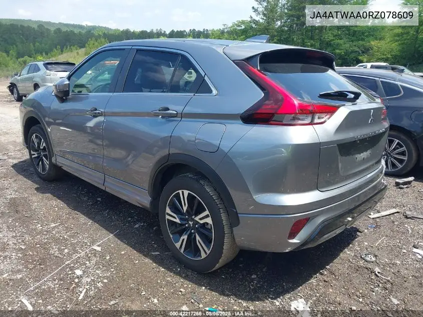 2024 Mitsubishi Eclipse Cross Se S-Awc/Sel S-Awc VIN: JA4ATWAA0RZ078609 Lot: 42217266