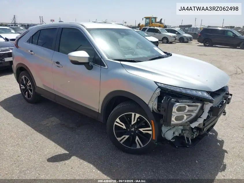 2024 Mitsubishi Eclipse Cross Se S-Awc/Sel S-Awc VIN: JA4ATWAA3RZ062498 Lot: 42245720