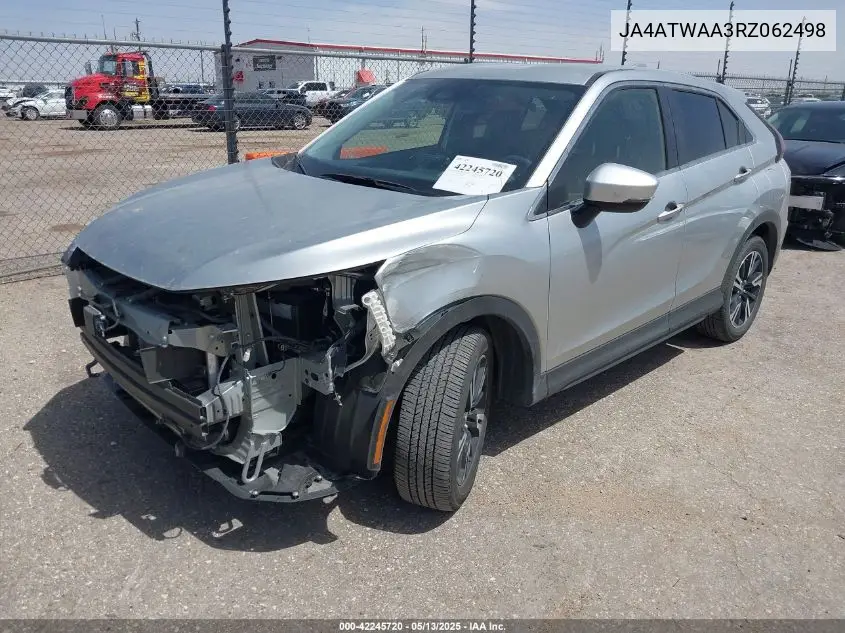 2024 Mitsubishi Eclipse Cross Se S-Awc/Sel S-Awc VIN: JA4ATWAA3RZ062498 Lot: 42245720