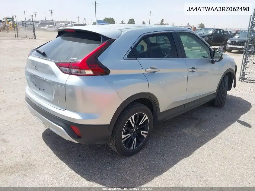 2024 Mitsubishi Eclipse Cross Se S-Awc/Sel S-Awc VIN: JA4ATWAA3RZ062498 Lot: 42245720