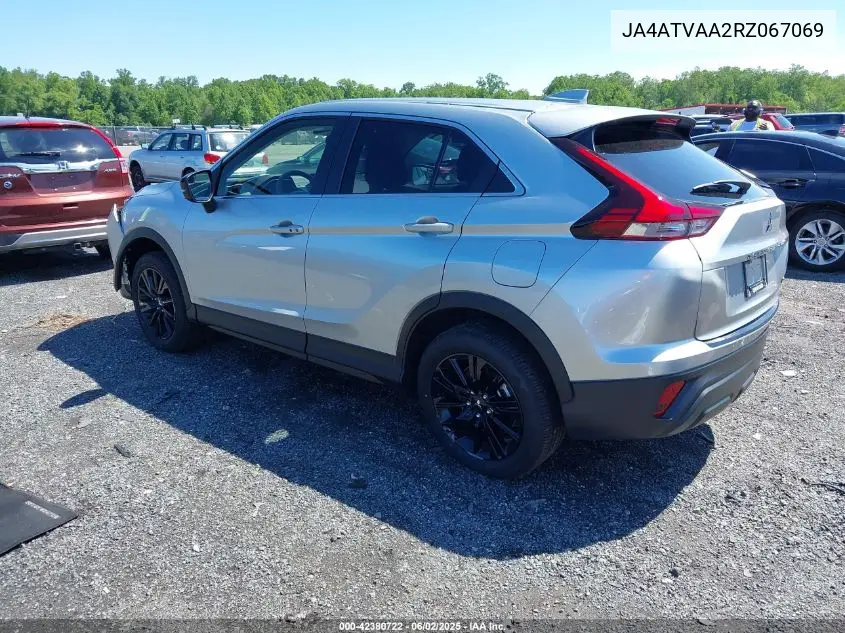 2024 Mitsubishi Eclipse Cross Black Edition S-Awc/Le S-Awc/Ralliart S-Awc/Se S-Awc VIN: JA4ATVAA2RZ067069 Lot: 42380722