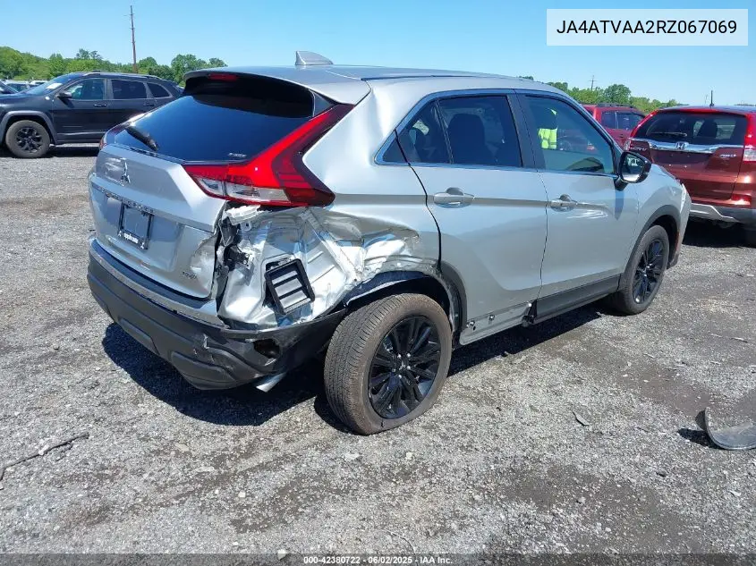 2024 Mitsubishi Eclipse Cross Black Edition S-Awc/Le S-Awc/Ralliart S-Awc/Se S-Awc VIN: JA4ATVAA2RZ067069 Lot: 42380722
