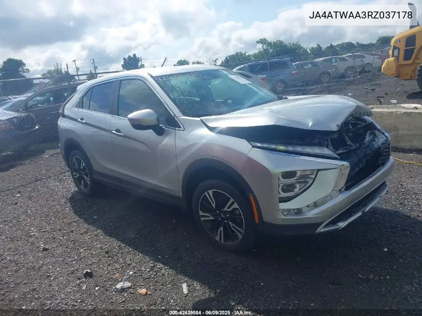 2024 Mitsubishi Eclipse Cross Se S-Awc VIN: JA4ATWAA3RZ037178 Lot: 42439584