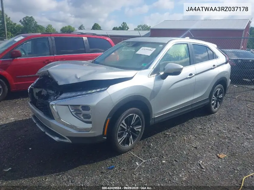 2024 Mitsubishi Eclipse Cross Se S-Awc VIN: JA4ATWAA3RZ037178 Lot: 42439584
