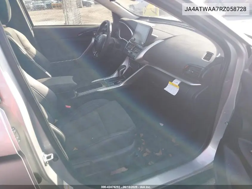 2024 Mitsubishi Eclipse Cross Se S-Awc/Sel S-Awc VIN: JA4ATWAA7RZ058728 Lot: 42476292