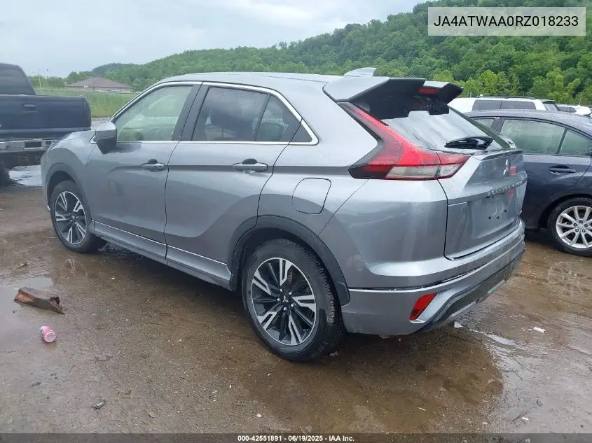 2024 Mitsubishi Eclipse Cross Sel S-Awc VIN: JA4ATWAA0RZ018233 Lot: 42551891