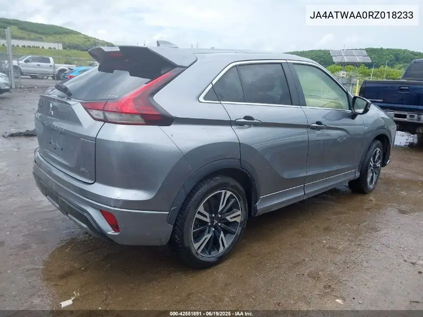 2024 Mitsubishi Eclipse Cross Sel S-Awc VIN: JA4ATWAA0RZ018233 Lot: 42551891