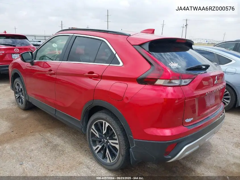 2024 Mitsubishi Eclipse Cross Se S-Awc/Sel S-Awc VIN: JA4ATWAA6RZ000576 Lot: 42570384