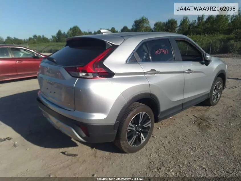 2024 Mitsubishi Eclipse Cross Se S-Awc/Sel S-Awc VIN: JA4ATWAA9RZ062098 Lot: 42571467