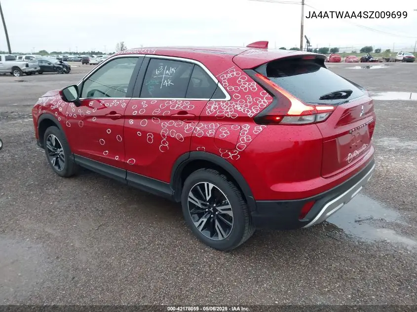 2025 Mitsubishi Eclipse Cross Black Edition S-Awc/Se S-Awc/Sel S-Awc VIN: JA4ATWAA4SZ009699 Lot: 42178059
