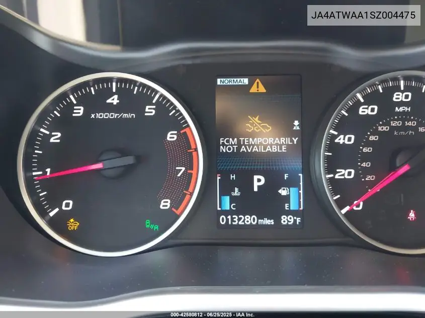 2025 Mitsubishi Eclipse Cross Black Edition S-Awc/Se S-Awc/Sel S-Awc VIN: JA4ATWAA1SZ004475 Lot: 42580812