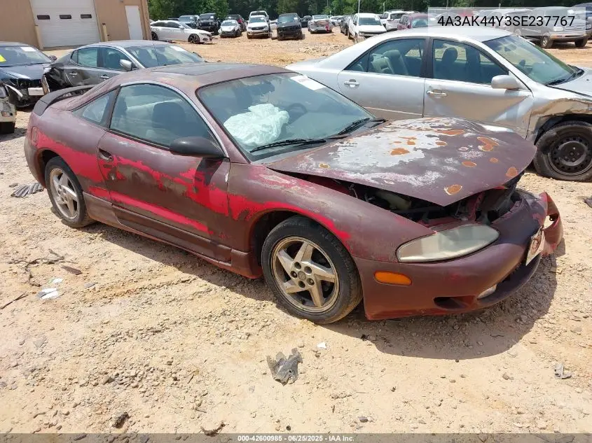 1995 Mitsubishi Eclipse Gs VIN: 4A3AK44Y3SE237767 Lot: 42600985